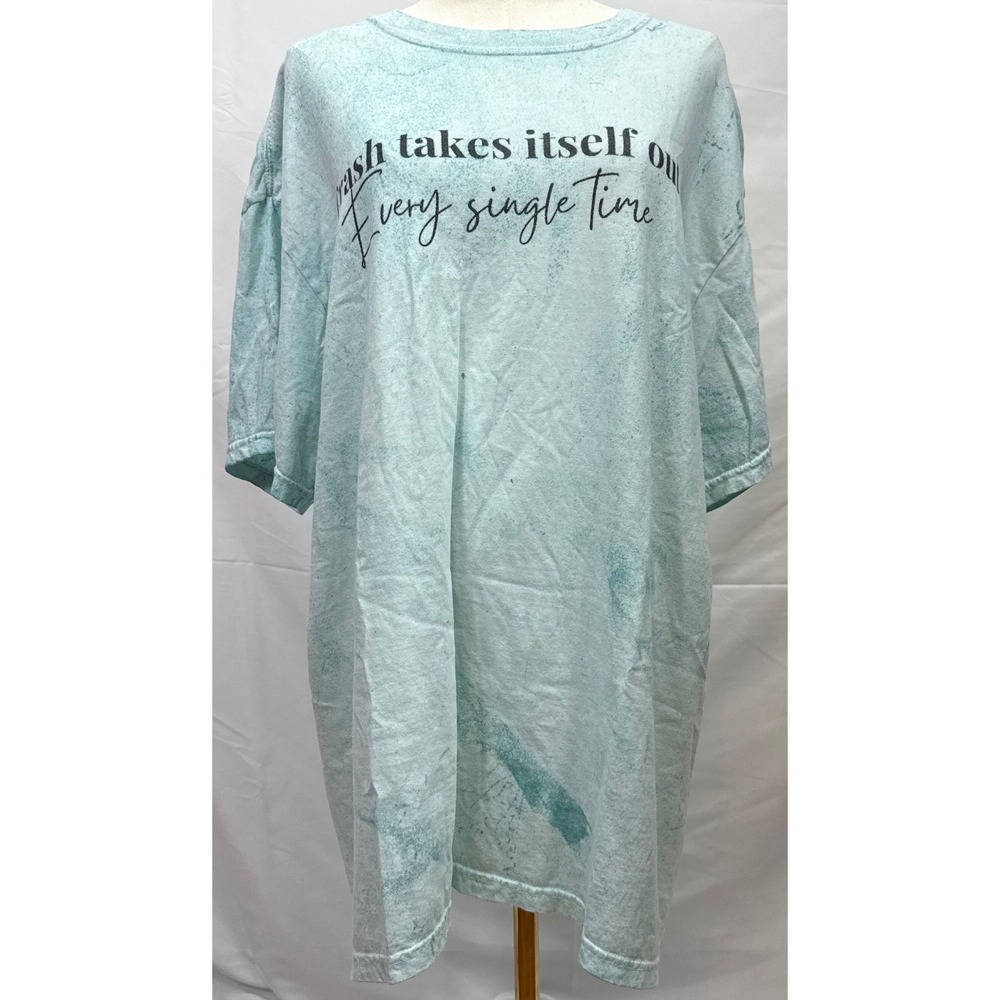 Comfort Colors Heavyweight Pastel Tie Dye Trash Takes‎ Itself Out Graphic Tee XL